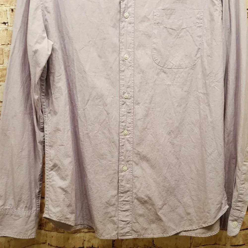 J. Crew Shirt Stretch Classic Fit L/S Button Down Light Purple Size Large
